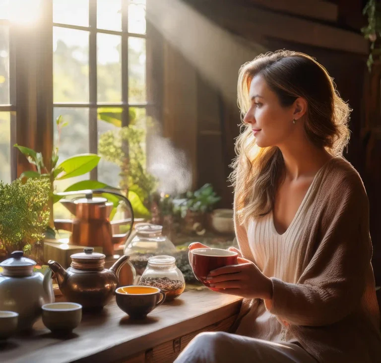 A person enjoying a warm cup of Tea